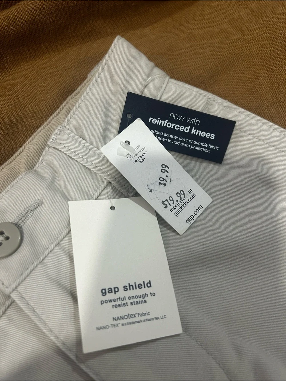 NEW! Boys Gap Kids Khaki Uniform Pants Size 8 Slim